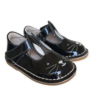 Livie and Luca Black Patent Molly Bunny Shoes Toddler Size 6